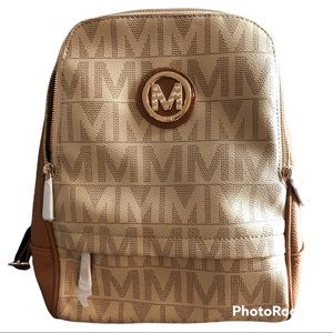 Mia K Collection PU Leather Backpack Purse